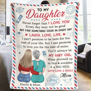 You Will Always Be My Beautiful Girl - Family Personalized Custom Blanket - Birthday Gift From Mom, Grandma