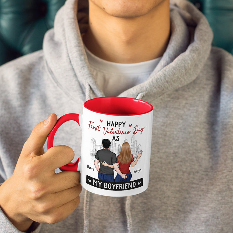 We're All In This Together - Couple Personalized Custom Accent Mug - Valentine Gift For Husband Wife, Anniversary, First Valentines Together