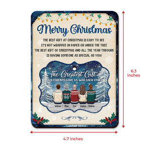 Life's Greatest Blessings - Family Personalized Custom Wooden Card With Pop Out Ornament - Christmas Gift For Family Members