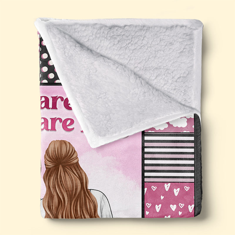 I Am So Lucky Cause I Have You - Bestie Personalized Custom Blanket - Gift For Best Friends, BFF, Sisters