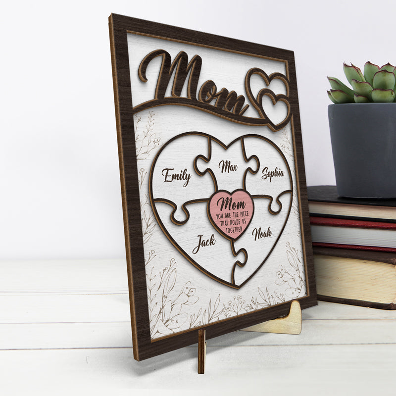 I Love My Grandkids - Family Personalized Custom 2-Layered Wooden Plaq -  Pawfect House