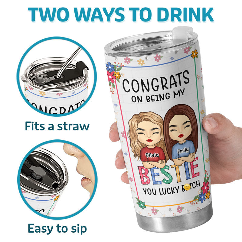 Our Laughs Are Limitless & Our Friendship Is Endless - Bestie Personalized Custom Tumbler - Christmas Gift For Best Friends, BFF, Sisters