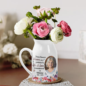 Custom Photo Someone We Love Is In Heaven - Memorial Personalized Custom Home Decor Flower Vase - Sympathy Gift For Family Members