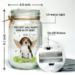 Custom Photo My Heart Was Not Ready To Lose You - Memorial Personalized Custom Mason Jar Light - Sympathy Gift For Pet Owners, Pet Lovers