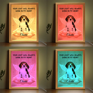 Custom Photo Forever In My Heart - Memorial Personalized Custom Frame Light Box - Sympathy Gift For Pet Owners, Pet Lovers