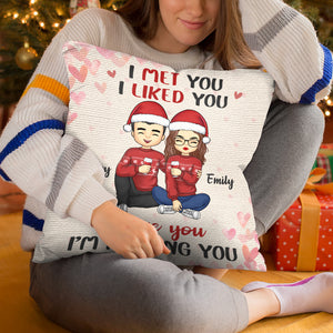 Loving You, Keeping You - Couple Personalized Custom Pillow - Christmas Gift For Husband Wife, Anniversary