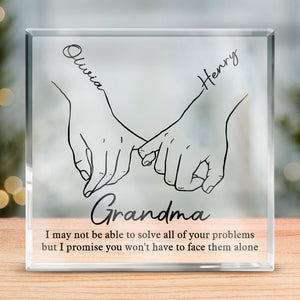 I'll Be There Pinky Promise - Bestie Personalized Custom Square Shaped Acrylic Plaque - Gift For Best Friends, BFF, Sisters