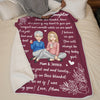 Daughters Are Like Flowers - Family Personalized Custom Blanket - Birthday Gift From Mom