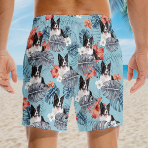 Custom Photo We All Need Vitamin Sea - Dog & Cat Personalized Custom Tropical Hawaiian Aloha Men Beach Shorts - Summer Vacation Gift, Birthday Party Gift For Pet Owners, Pet Lovers
