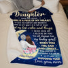 Daughter I Am So Proud Of You - Family Personalized Custom Blanket - Birthday Gift From Mom