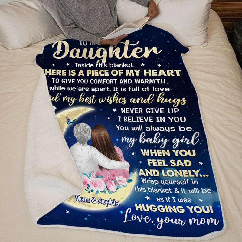 Daughter I Am So Proud Of You - Family Personalized Custom Blanket - Birthday Gift From Mom