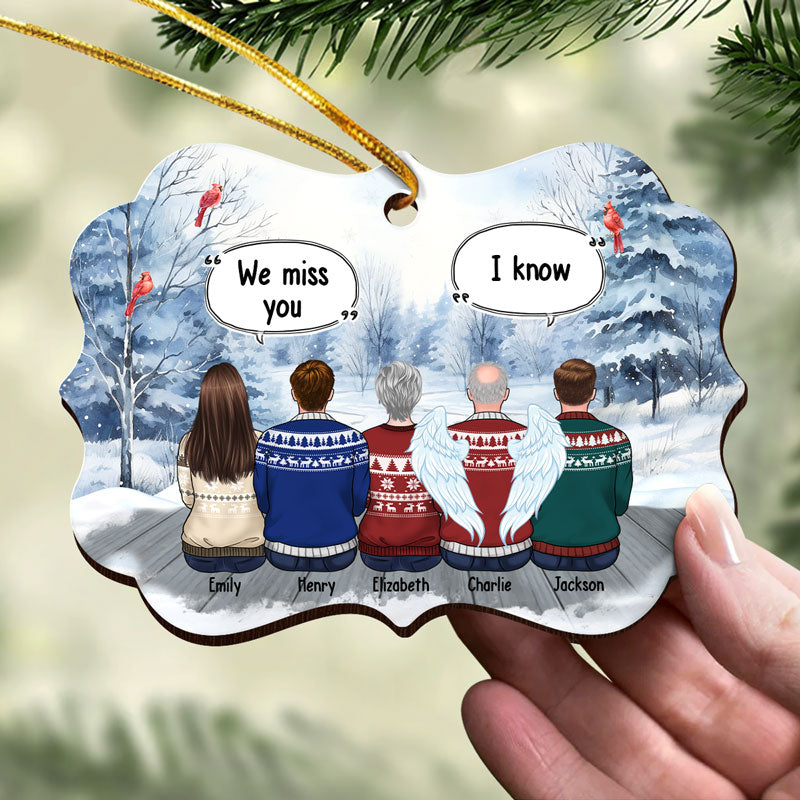 Miss You Everyday - Personalized Custom Shaped Wooden Ornament