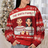 Our First Christmas Together - Couple Personalized Custom Ugly Sweatshirt - Unisex Wool Jumper - Christmas Gift For Husband Wife, Anniversary
