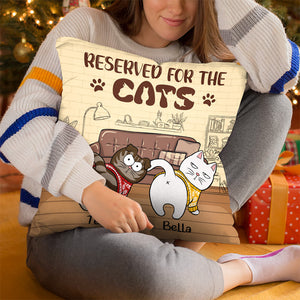 Reserved For The Cats - Cat Personalized Custom Pillow - Christmas Gift For Pet Owners, Pet Lovers