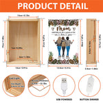 Everything I Am Is Because Of You - Family Personalized Custom Frame Light Box - Birthday Gift For Mom