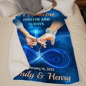 Love You Till The End - Couple Personalized Custom Blanket - Gift For Husband Wife, Anniversary