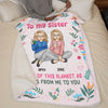 To My Beloved Sister - Bestie Personalized Custom Blanket - Christmas Gift For Best Friends, BFF, Sisters