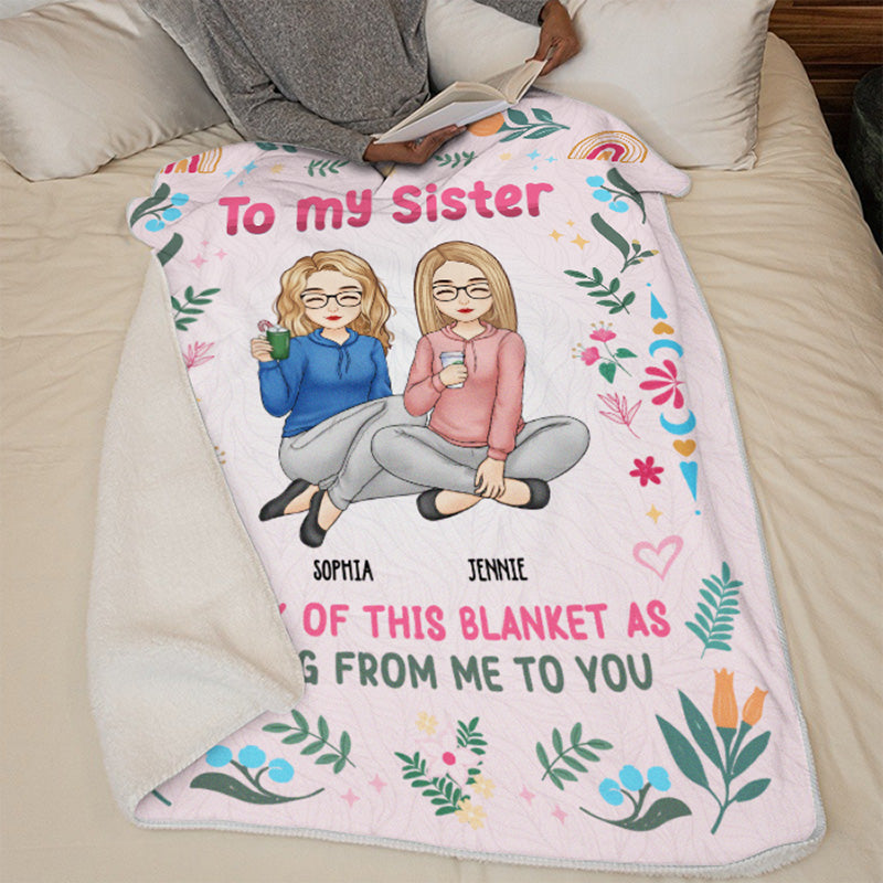 To My Beloved Sister - Bestie Personalized Custom Blanket - Christmas Gift For Best Friends, BFF, Sisters