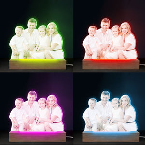 Custom Photo The Source Of My Greatest Joy - Family Personalized Custom Shaped 3D LED Light - Upload Photo Gift For Family Members