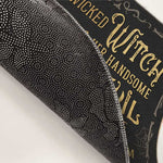 A Wicked Witch And Her Handsome Devil Live Here - Couple Personalized Custom Home Decor Witch Decorative Mat - Halloween Gift For Witches, Husband Wife