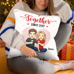 Falling In Love All Over Again - Couple Personalized Custom Pillow - Gift For Husband Wife, Anniversary