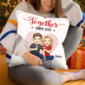 Falling In Love All Over Again - Couple Personalized Custom Pillow - Gift For Husband Wife, Anniversary