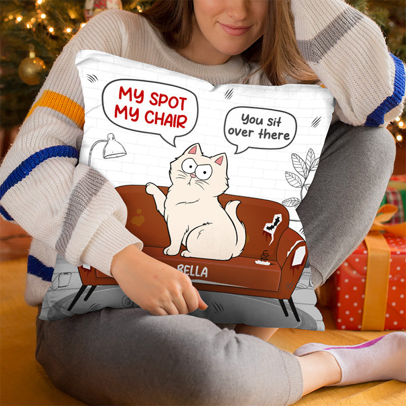 This Is My Couch Go Sit Over There - Cat Personalized Custom Pillow - Christmas Gift For Pet Owners, Pet Lovers