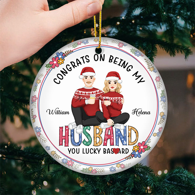 You Are My Christmas Wish - Couple Personalized Custom Ornament - Ceramic Round Shaped - Christmas Gift For Husband Wife, Anniversary