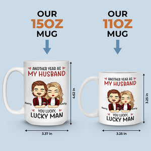 Another Year As My Boyfriend - Couple Personalized Custom Mug - Gift For Husband Wife, Anniversary