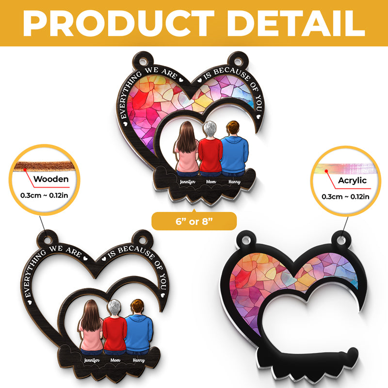 You Will Always Be My Little Girl - Family Personalized Window Hanging Suncatcher - Mother's Day, Gift For Mom