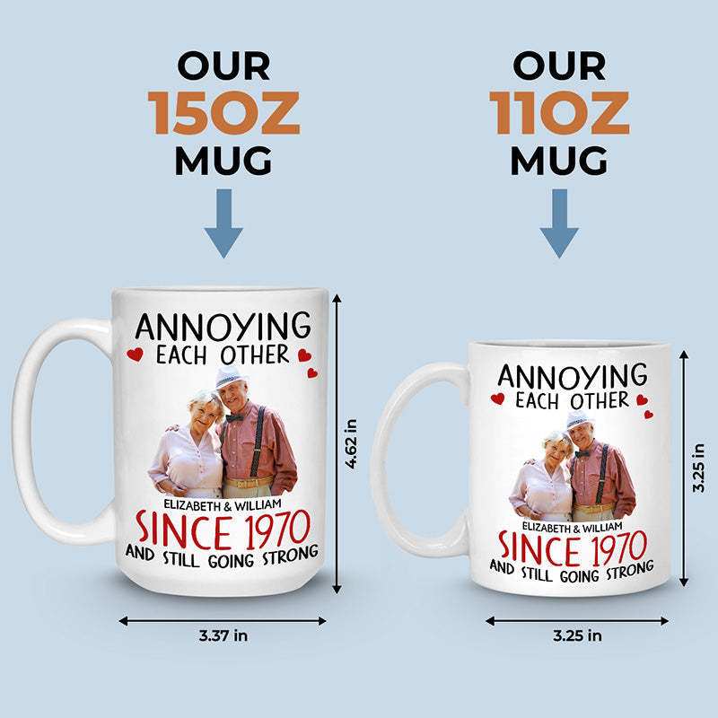 Custom Photo Another Year As My Boyfriend - Couple Personalized Custom Mug - Gift For Husband Wife, Anniversary