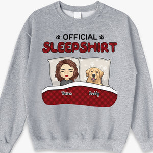 Official Sleepshirt - Dog & Cat Personalized Custom Unisex T-shirt, Hoodie, Sweatshirt - Gift For Pet Owners, Pet Lovers