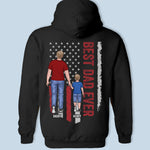 The Best Dad Papa Ever - Family Personalized Custom Unisex Back Printed T-shirt, Hoodie, Sweatshirt - Father's Day, Birthday Gift For Dad, Grandpa