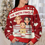 Family Is Forever - Family Personalized Custom Ugly Sweatshirt - Unisex Wool Jumper - Christmas Gift For Family Members