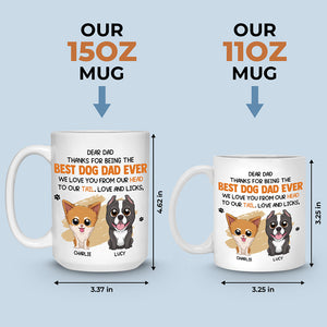 Love You From Head To Tail - Dog Personalized Custom Mug - Gift For Pet Owners, Pet Lovers