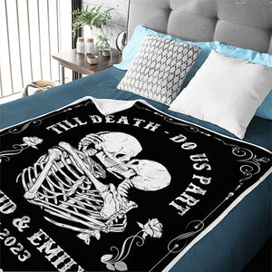 Till Death Do Us Part - Couple Personalized Custom Blanket - Gift For Husband Wife, Anniversary