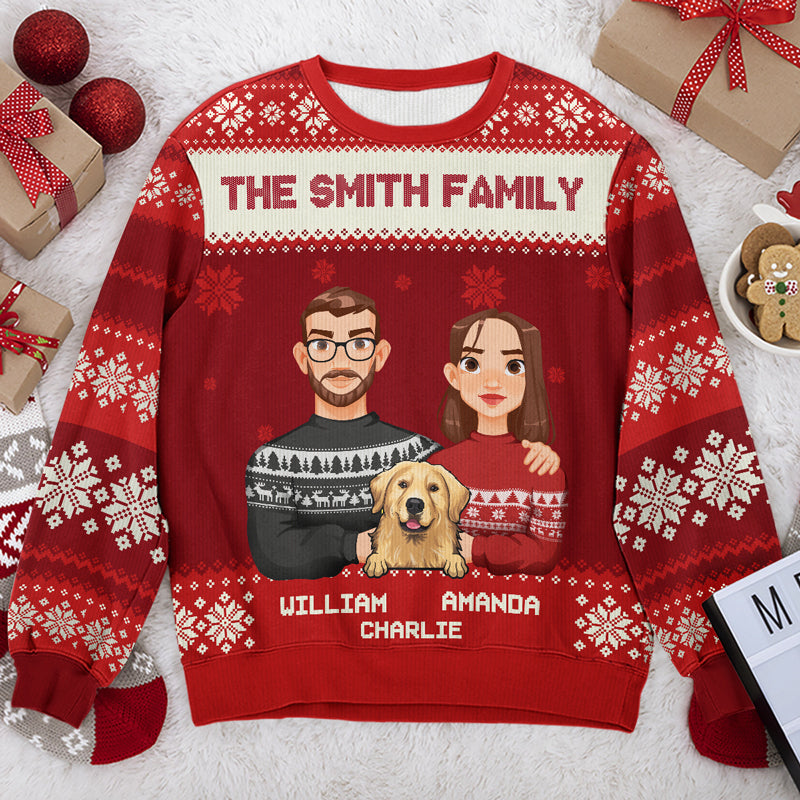 Merry Christmas Ya Filthy Animal - Dog & Cat Personalized Custom Ugly Sweatshirt - Unisex Wool Jumper - Christmas Gift For Pet Owners, Pet Lovers