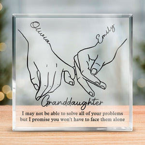 I'll Be There Pinky Promise - Bestie Personalized Custom Square Shaped Acrylic Plaque - Gift For Best Friends, BFF, Sisters