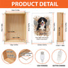 Custom Photo You Left Paw Prints On Our Hearts - Memorial Personalized Custom Frame Light Box - Sympathy Gift For Pet Owners, Pet Lovers