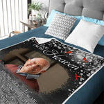 Custom Photo A Hug From Heaven - Memorial Personalized Custom Blanket - Christmas Gift, Sympathy Gift For Family