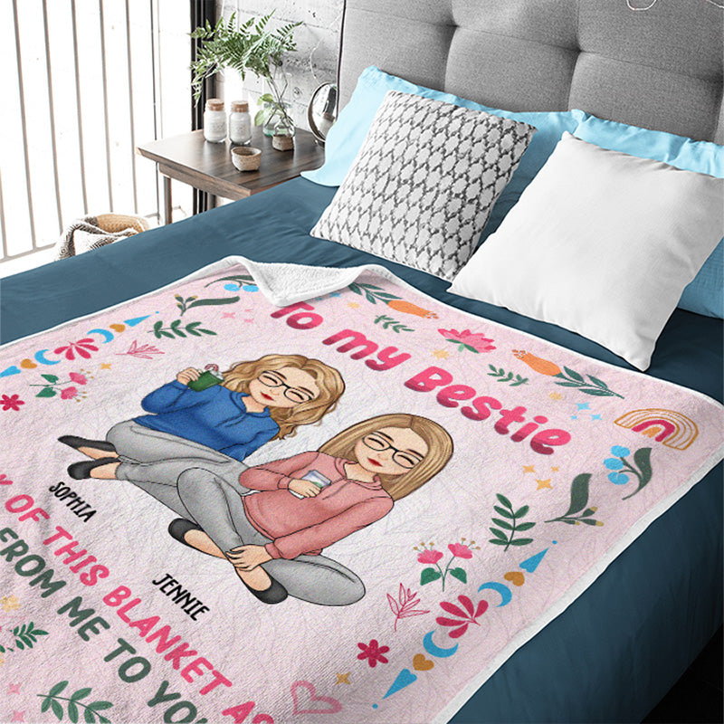 To My Beloved Sister - Bestie Personalized Custom Blanket - Christmas Gift For Best Friends, BFF, Sisters