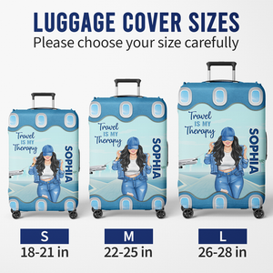 The Sky Is Calling And I Must Go - Travel Personalized Custom Luggage Cover - Gift For Traveling Lovers