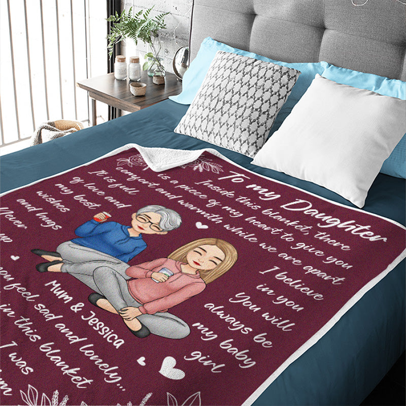Daughters Are Like Flowers - Family Personalized Custom Blanket - Birthday Gift From Mom
