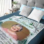Custom Photo Hug From Heaven Memorial Gifts - Personalized Blanket