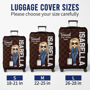 Personalized Custom Luggage Cover - Gift For Traveling Lovers, Travel Essentials For Women, Luggage Covers For Suitcase, Vacation Must Haves, Travel Gifts For Women, Honeymoon Essentials