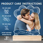 Custom Photo Romantic Gifts for Couples - Personalized 3D LED Light