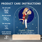 Custom Couple First Meeting Gifts - Personalized 3D LED Light