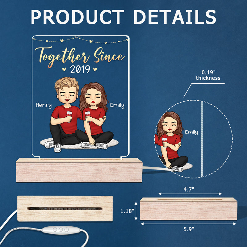 I'm Yours, No Returns Or Refunds - Couple Personalized Custom Shaped 3D LED Light - Gift For Husband Wife, Anniversary