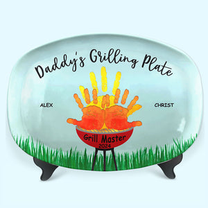 Daddy Grill Master - Family Personalized Custom Platter - Father's Day, Birthday Gift For Dad