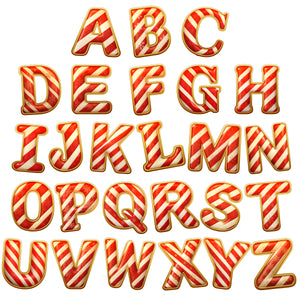 Custom Candy Cane Letter Wooden Ornament - Personalized Christmas Birthday Gifts For Mom, Dad, Brother, Sister, Kids - Sweet Names, Sweeter Memories